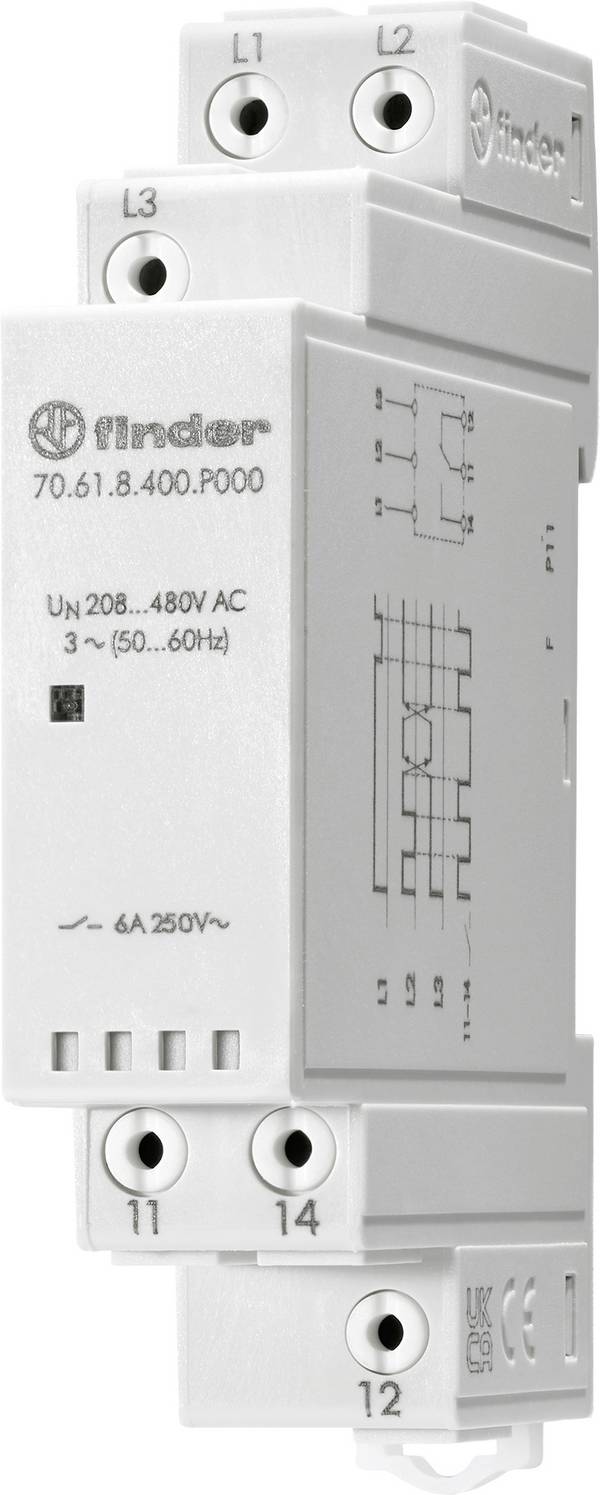 Finder 70.61.8.400.P000 70.61.8.400.P000 síťové monitorovací zařízení Počet reléových výstupů: 1 Počet digitálních vstupů: 0
