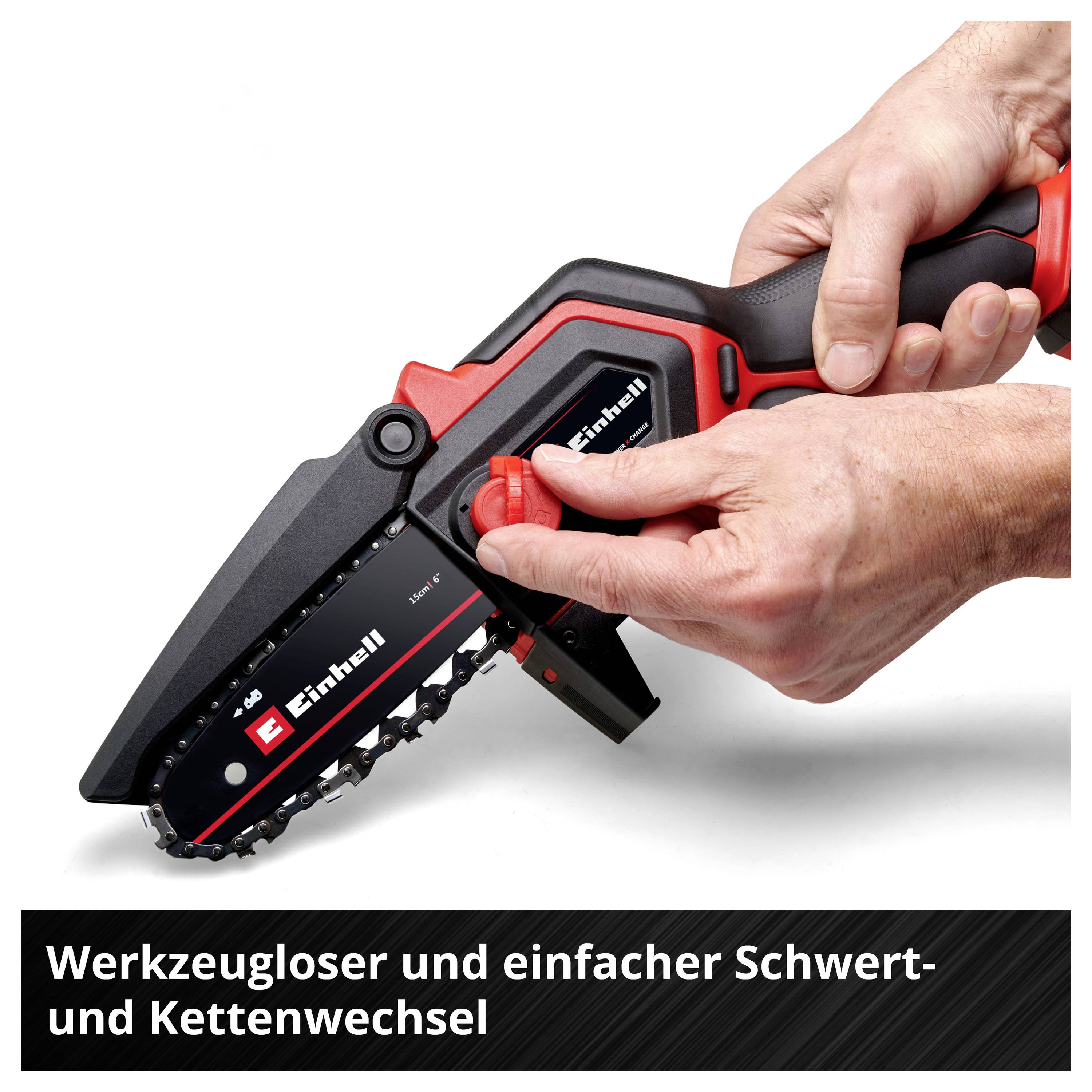 Einhell GE-PS 18/15 Li BL Kit Akku-Astkettensäge akumulátor Aku řetězová pila + akumulátor, vč. nabíječky, měkká rukojeť-7