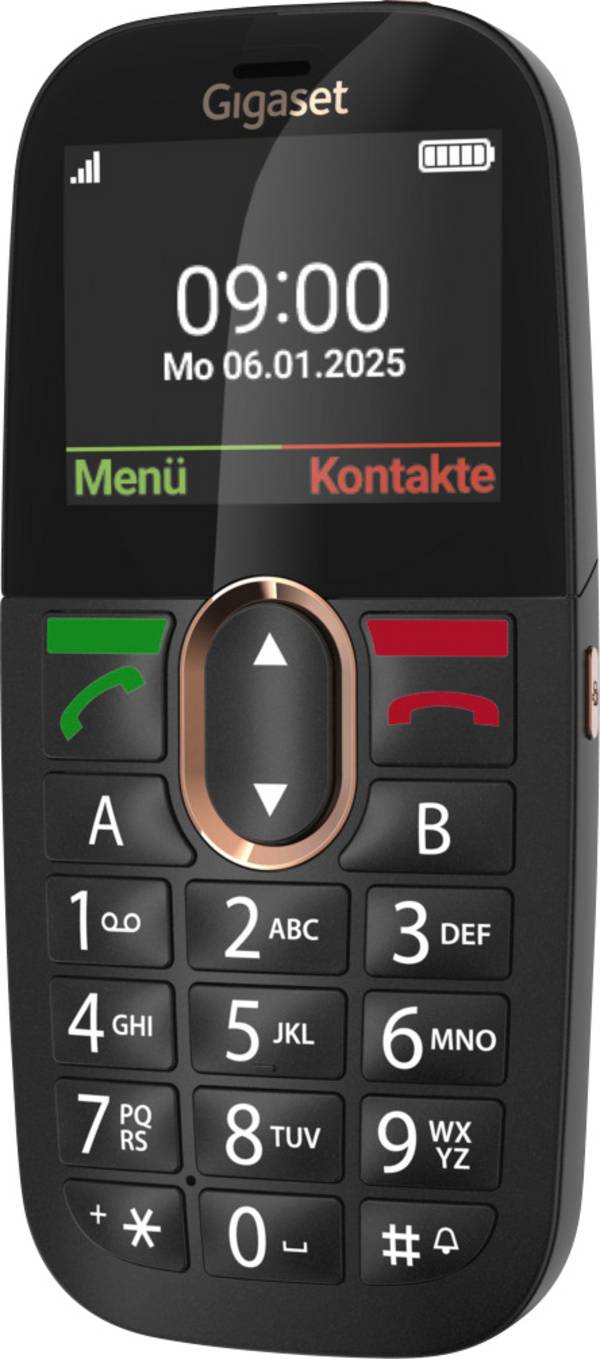 Gigaset GL695 telefon pro seniory černá, UPOZORNĚNÍ: mobilní telefony neobsahují CZ/SK menu