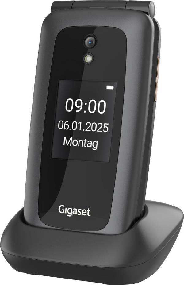 Gigaset GL795 telefon pro seniory - véčko černá, UPOZORNĚNÍ: mobilní telefony neobsahují CZ/SK menu