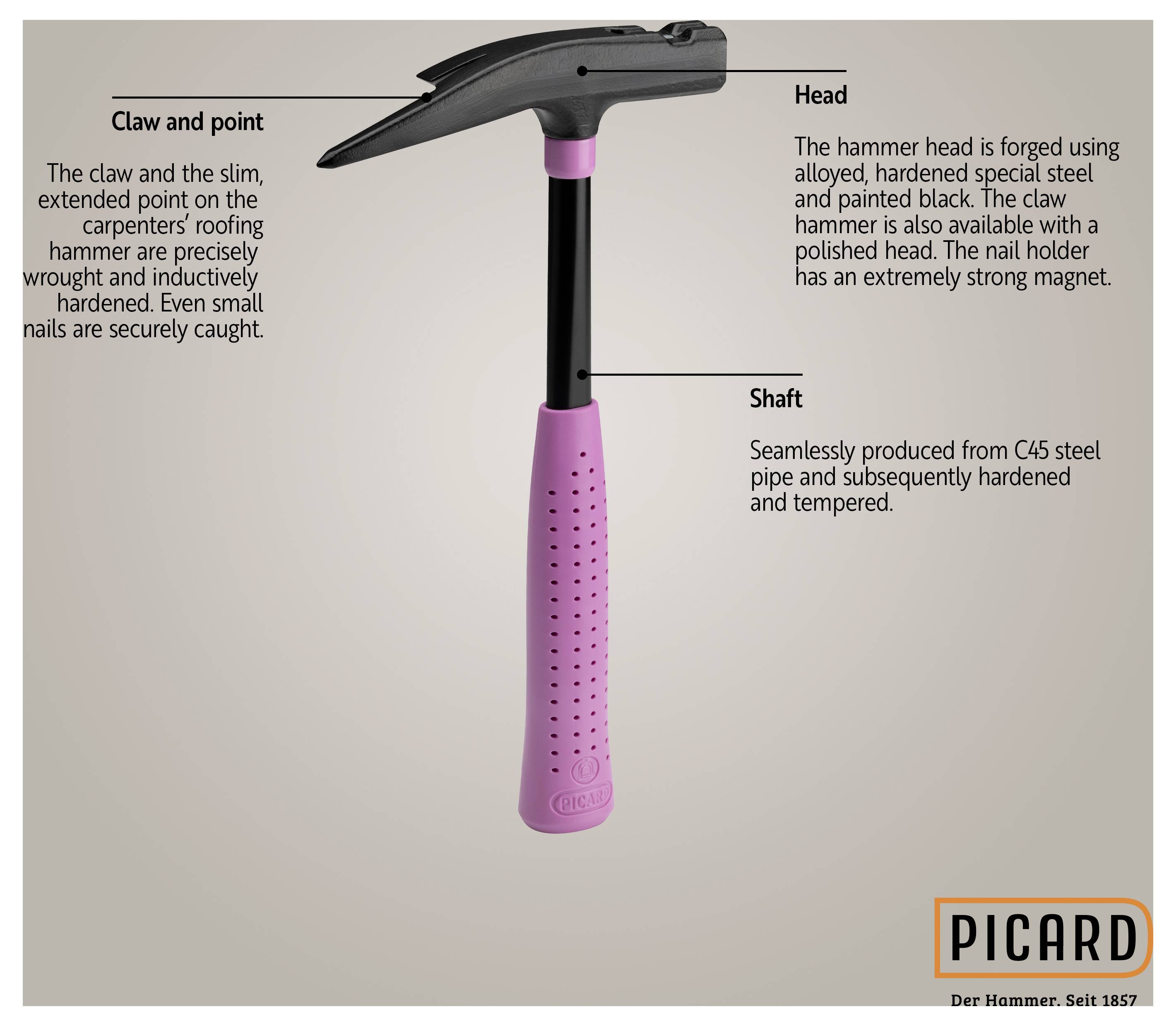 Picard 0062610 kladivo na latě 760 g 320 mm DIN 7239 1 ks-18