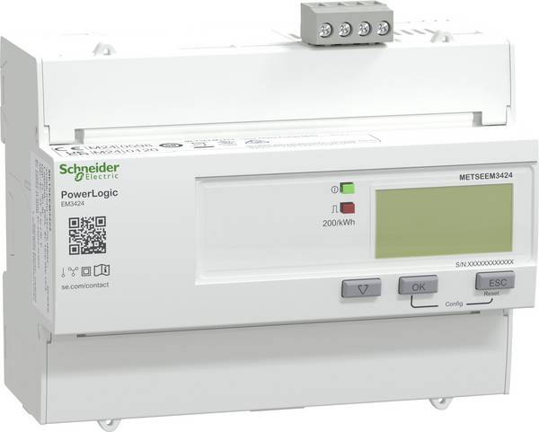 Schneider Electric METSEEM3424 METSEEM3424 Elektroměr digitální 125 A Úředně schválený: Ano 1 ks