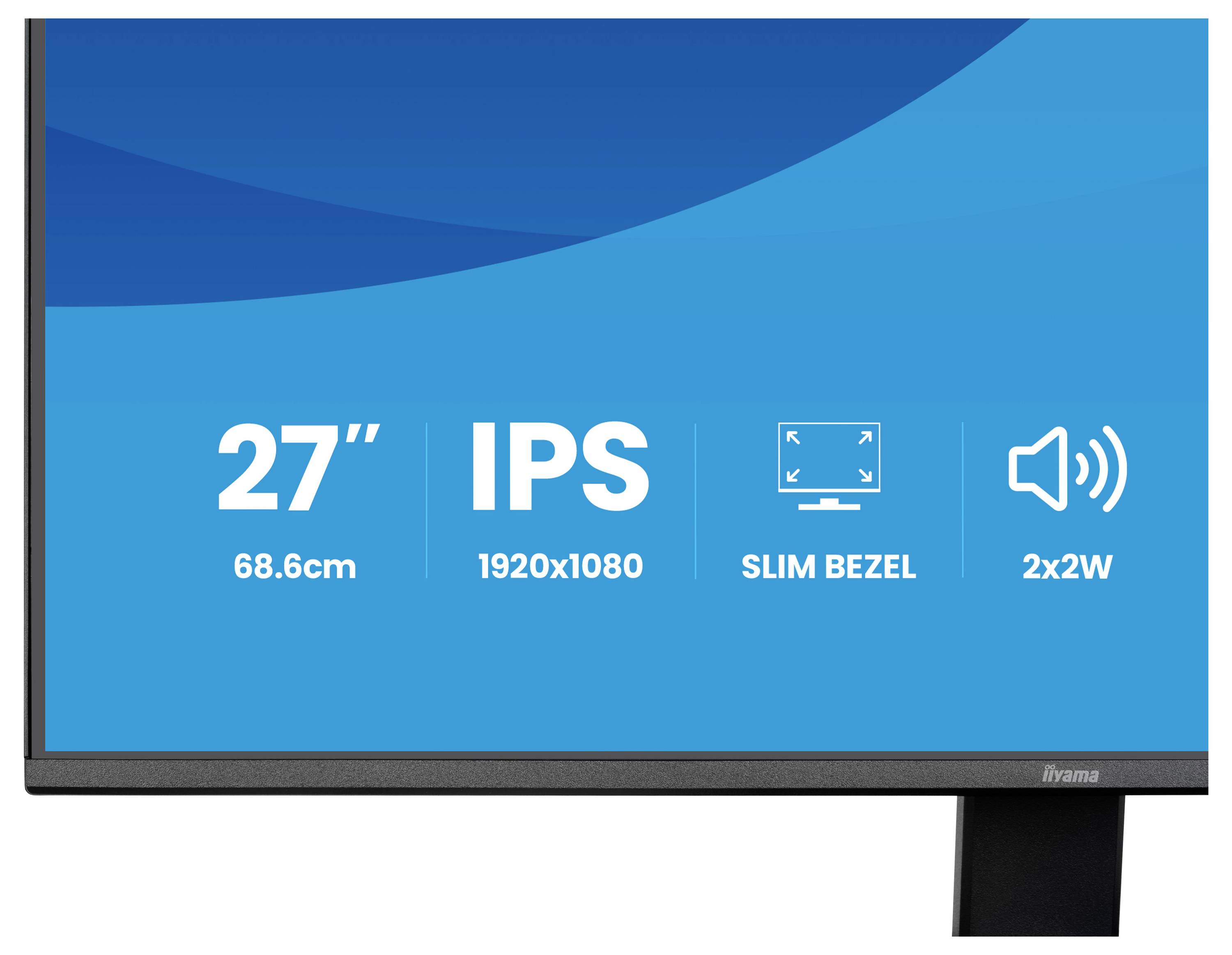 Boční pohled na moderní, štíhlý počítačový monitor na stojanu, který ukazuje jeho tenký profil a nastavitelný mechanismus sklonu.
