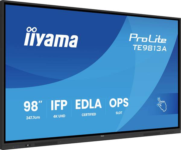Iiyama iiyama ProLite TE9813A-B2AG - 249 cm (98") Diagonalklasse (247.6 cm (97.5") displej Digital Signage Energetická třída (EEK2021): G (A - G) 247.7 cm 97.5 palec 3840 x 2160 Pixel