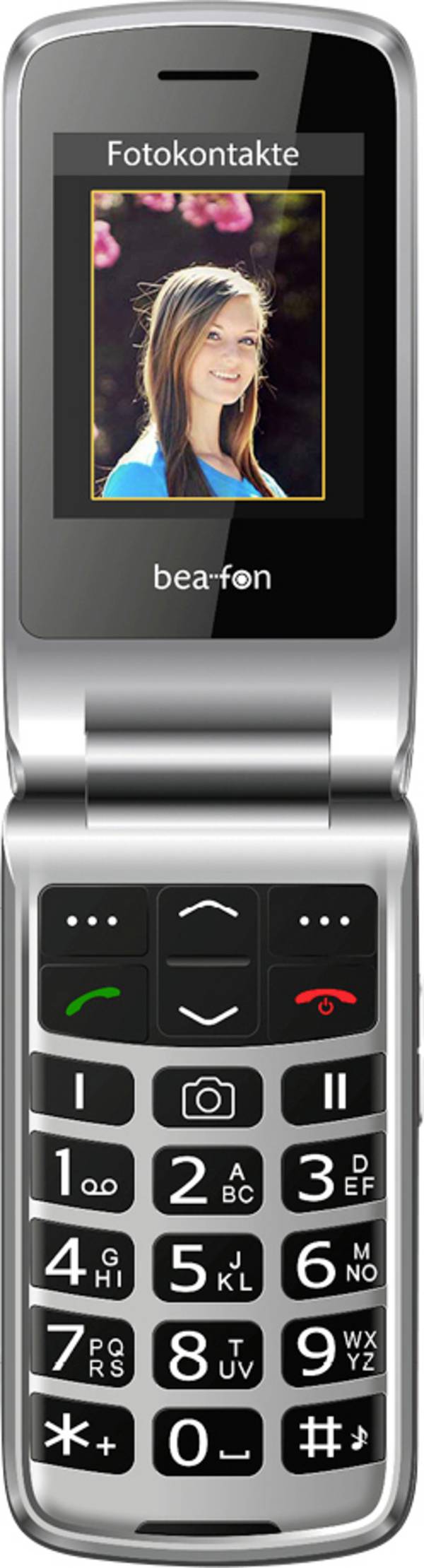 beafon SL645plus 2G telefon pro seniory - véčko IP54, tlačítko SOS, Funkce SOS černá, stříbrná