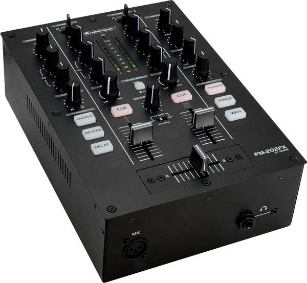 Omnitronic PM-202FX 2kanálový DJ mixážní pult černá