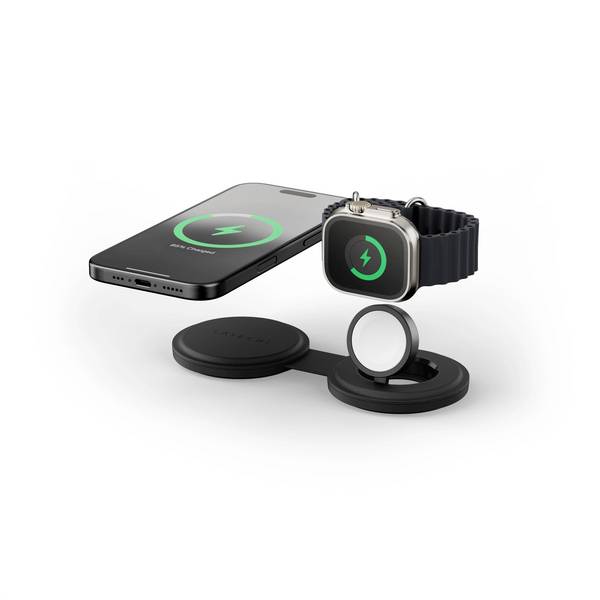 Satechi bezdrátová indukční nabíječka  OntheGo 2-in-1 USB Kabelloses Aufladen ST-QTG21K   černá