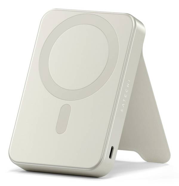 Satechi OntheGo Magnetic Qi2 powerbanka 10000 mAh, Qi 2, MagSafe, písková
