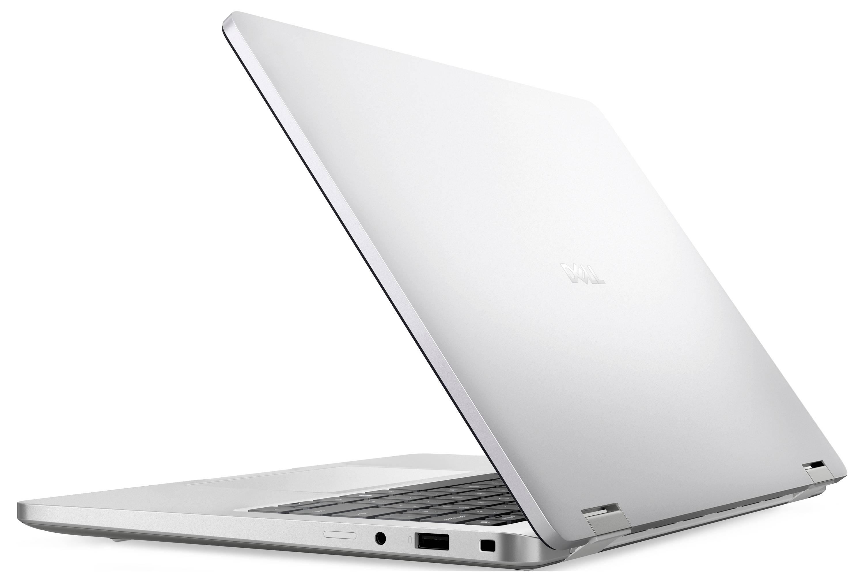 Laptop zobrazující abstraktní květinový design na obrazovce, s měkkými béžovými a broskvovými okvětními lístky.