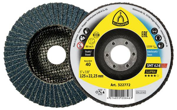 Klingspor 322767 SMT 624 brusný talíř, 115 x 22,23 mm, vyklenutý v 60 mm 115 mm  10 ks
