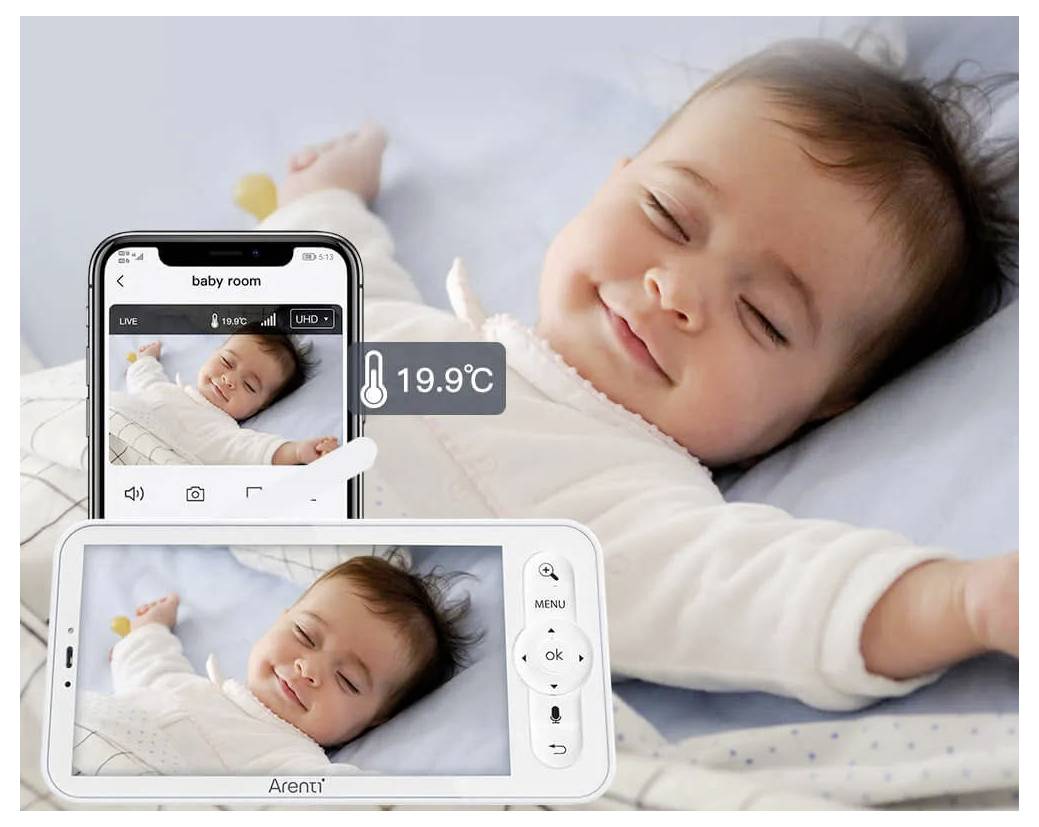 Arenti AINanny B2 Kit Chůvička a kamera Wi-Fi, bezdrátový 2.4 GHz-6