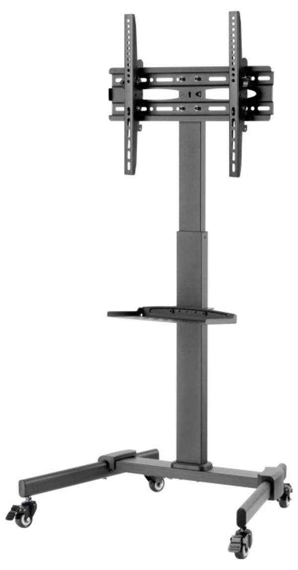 Reflecta TV Stand 55P-4040T schwarz TV kolečkový vozík 81,3 cm (32") - 139,7 cm (55") nastavitelná výška, naklápěcí, stojan polička na zařízení