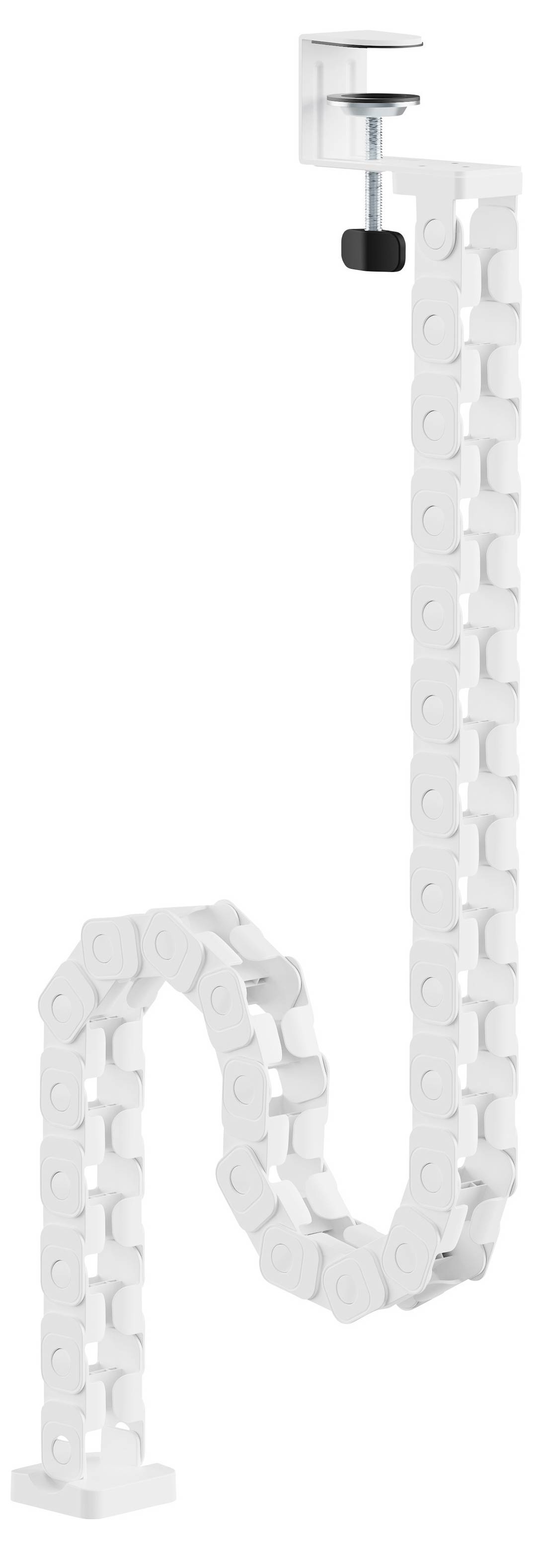 Šedý ethernetový síťový kabel s konektory RJ45 na obou koncích, svitý na bílém pozadí.