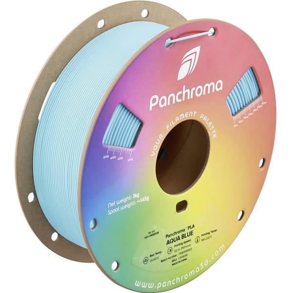 Polymaker CA19016 Panchroma vlákno pro 3D tiskárny PLA plast Filament pro vysokorychlostní 3D tisk 1.75 mm 1000 g Modrá Aqua, modrá aqua, modrá  1 ks