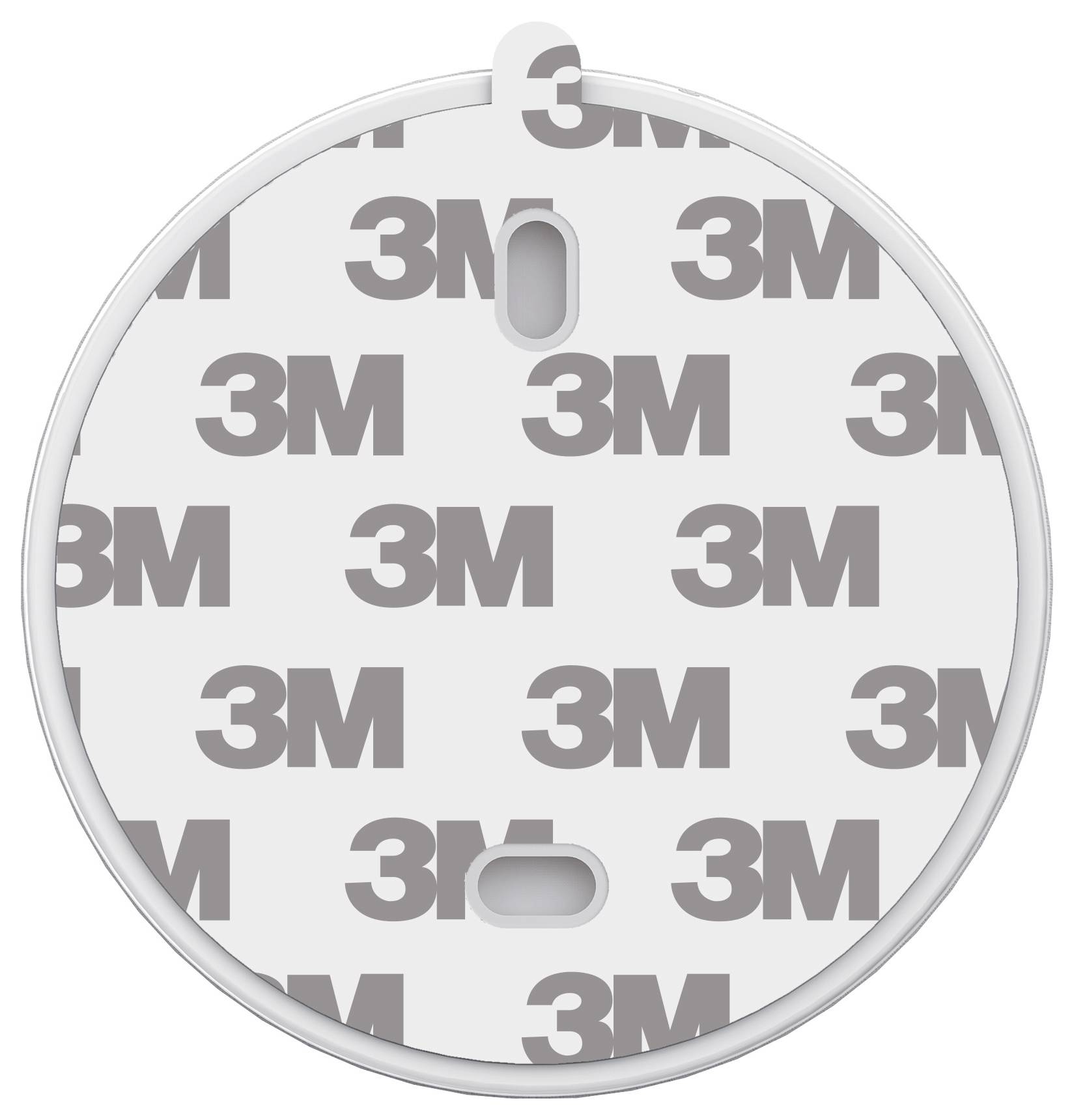 Kulatá samolepicí podložka s opakujícím se logem „3M", navržená pro bezpečné upevnění předmětů na povrchy.