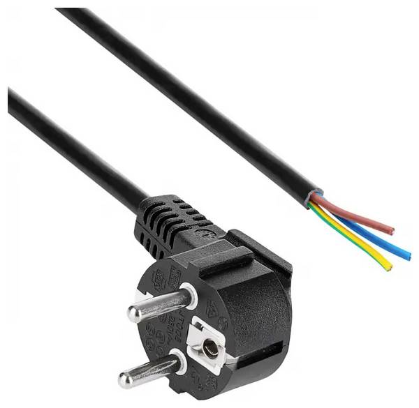 Akyga AK-OT-01S napájecí kabel [1x zástrčka s ochranným kontaktem - 1x kabel s otevřenými konci] černá 1.5 m