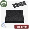 Quadrios 26SA131 Filcová podložka samolepicí, kulatá černá (Ø x v) 15 mm x 4 mm 10 ks