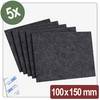 Quadrios 26SA138 Filcová podložka samolepicí, kulatá černá (d x š x v) 100 x 150 x 4 mm 5 ks