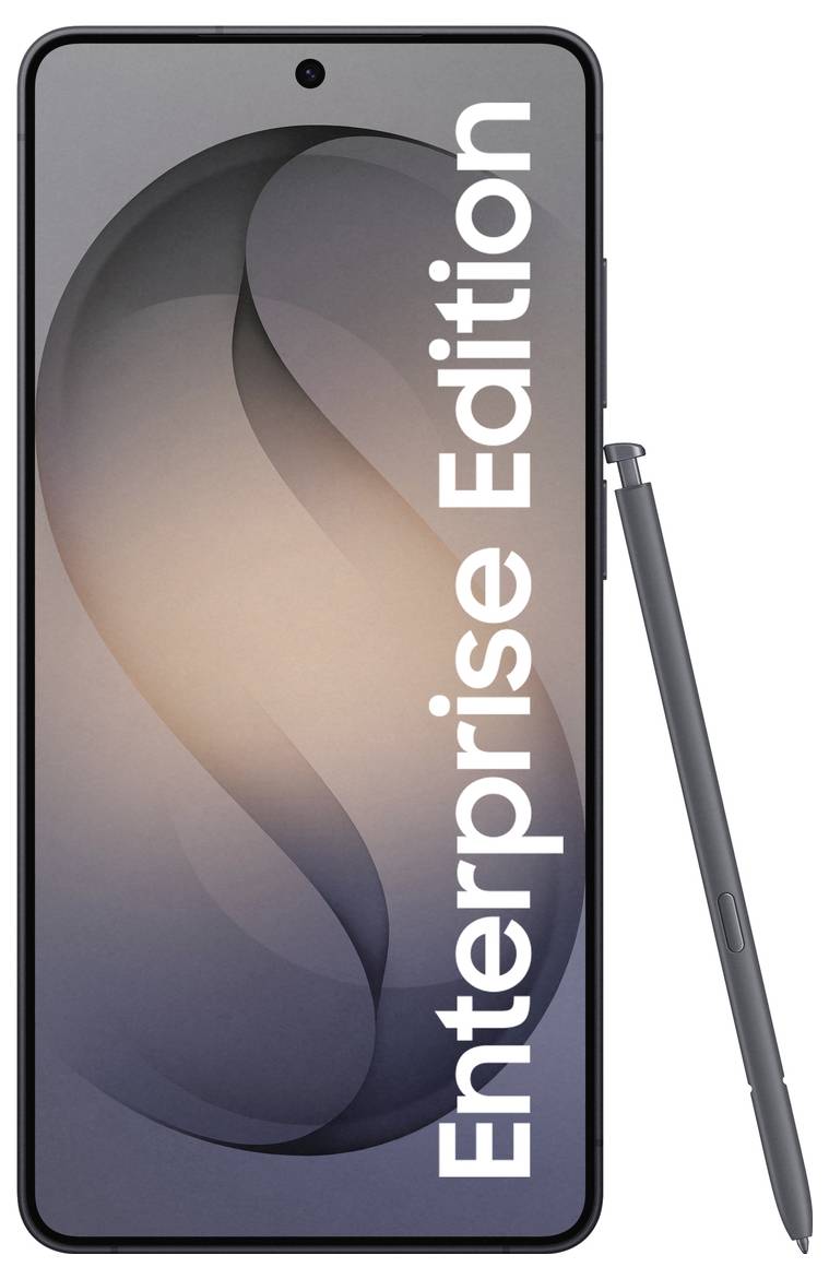 Smartphone s nápisem "Enterprise Edition" na obrazovce, s tužkou na pravé straně. Displej zobrazuje abstraktní design.