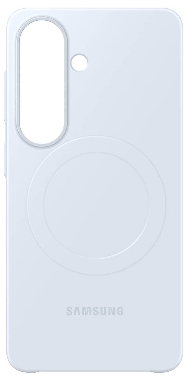 Smartphone se šikovným designem, opatřený zářícím abstraktním vzorem "S" na displeji.