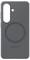 Tmavě šedý kryt na telefon Samsung s velkým výřezem na fotoaparát a kruhový design na zadní straně.