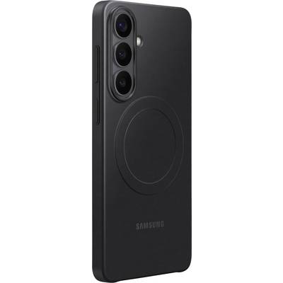 Černý kryt na telefon Samsung se třemi otvory na kameru a kruhovým vzorem designu.