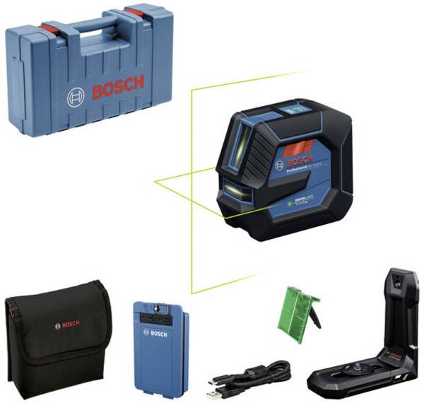 Bosch Professional GLL 20-22 G křížová laserová vodováha   Zelený laser dosah (max.): 40 m