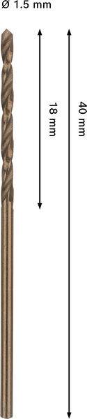 Bosch Accessories 2608577588 2608577588 HSS-Co kovový spirálový vrták Celková délka 40 mm 1 ks-1