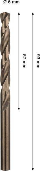 Bosch Accessories 2608577604 2608577604 HSS-Co kovový spirálový vrták Celková délka 93 mm válcová stopka 1 ks-9