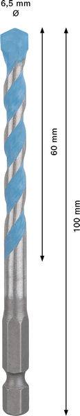 Bosch Accessories 2608902259, 2608902259 Multifunkční vrták, 6.5 mm, délka 100 mm, šestihran-1