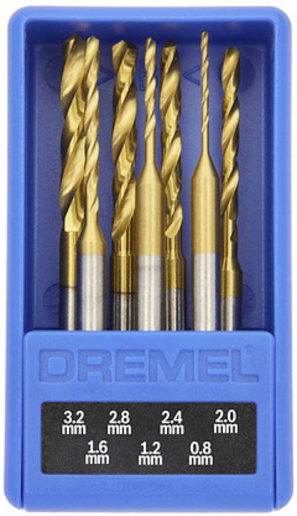 Dremel MAX 628 DM, 26150628DM Sada přesných vrtáků, 0.8 mm, 1.2 mm, 1.6 mm, 2 mm, 2.4 mm, 2.8 mm, 3.2 mm