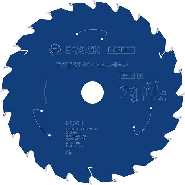 Bosch Accessories 2608902149 2608902149 pilový kotouč 165 x 20.0 x 1 mm Počet zubů (na palec): 24 1 ks-12