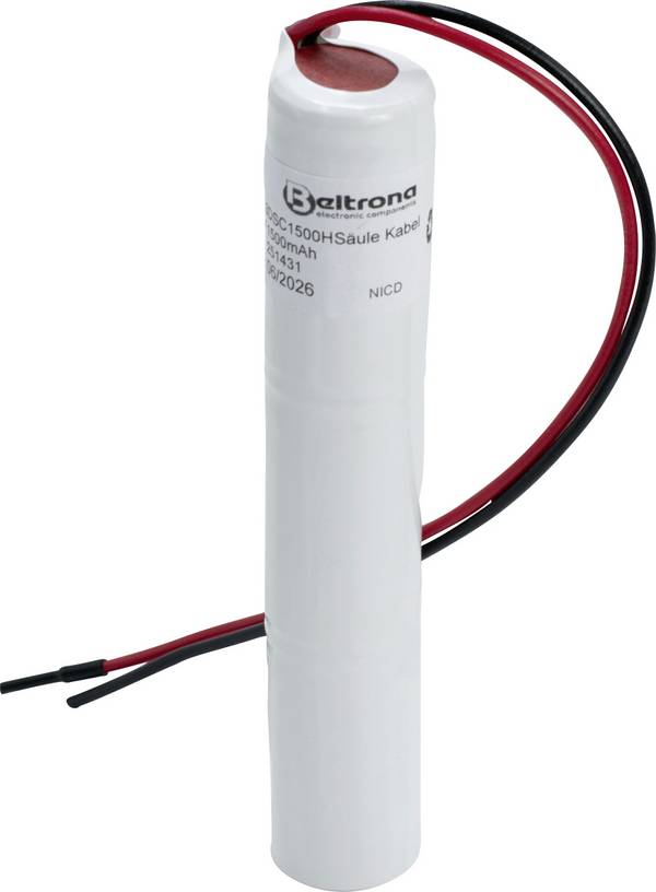 Beltrona BEL3DSC1500HSK akumulátor do nouzových světel  odolné vůči vysokým teplotám, s kabelem 3.6 V 1500 mAh