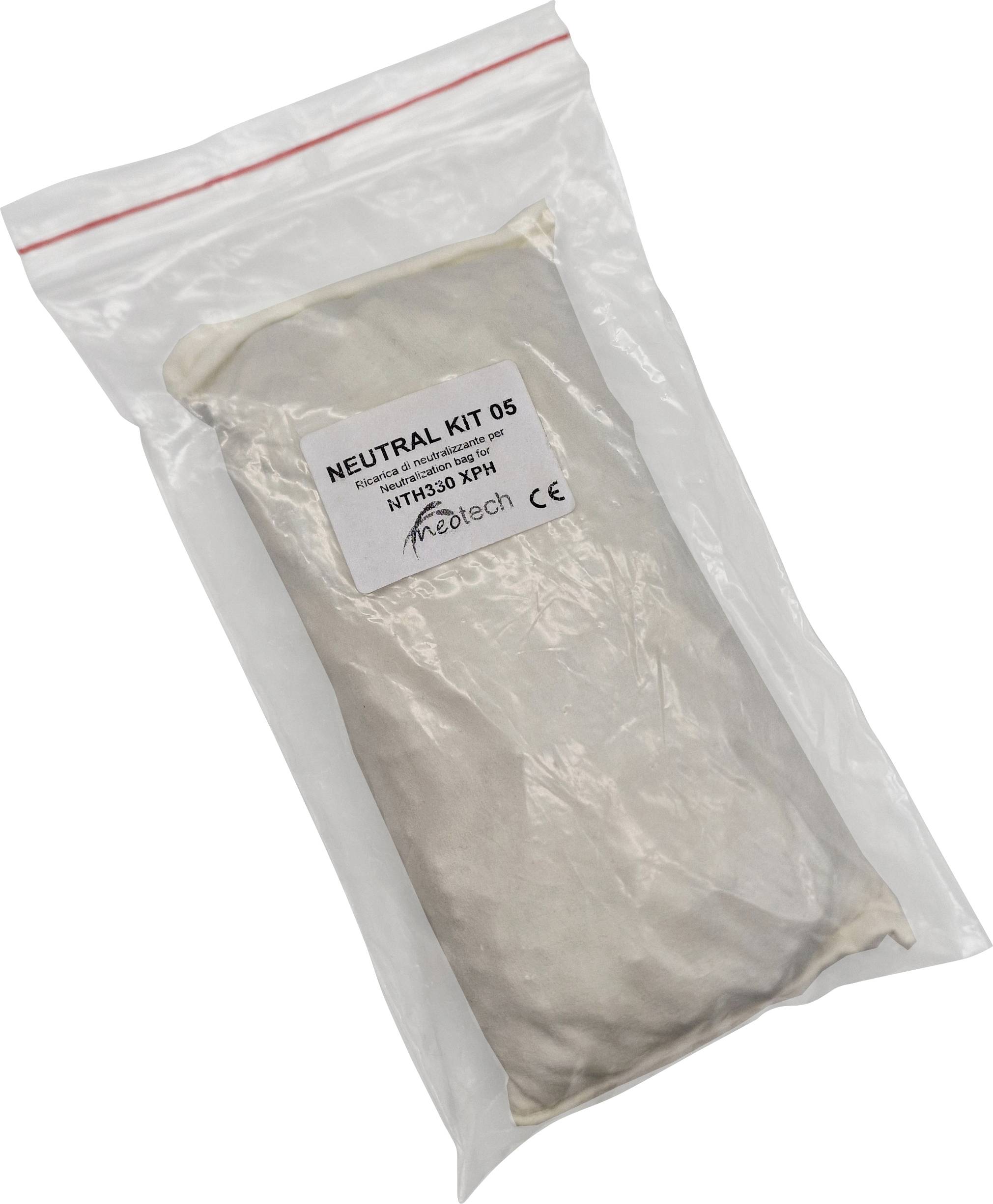 Zapečetěný plastový sáček obsahující "Neutral Kit 05" pro neurčený účel, označený údaji výrobce a kódem produktu.