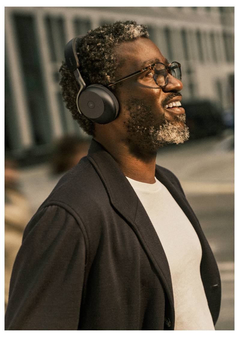 Jabra Jabra Evolve3 75 UC Stereo black mit Lin Headset uzavřená (Over Ear) Bluetooth® stereo černá Potlačení hluku telef-5