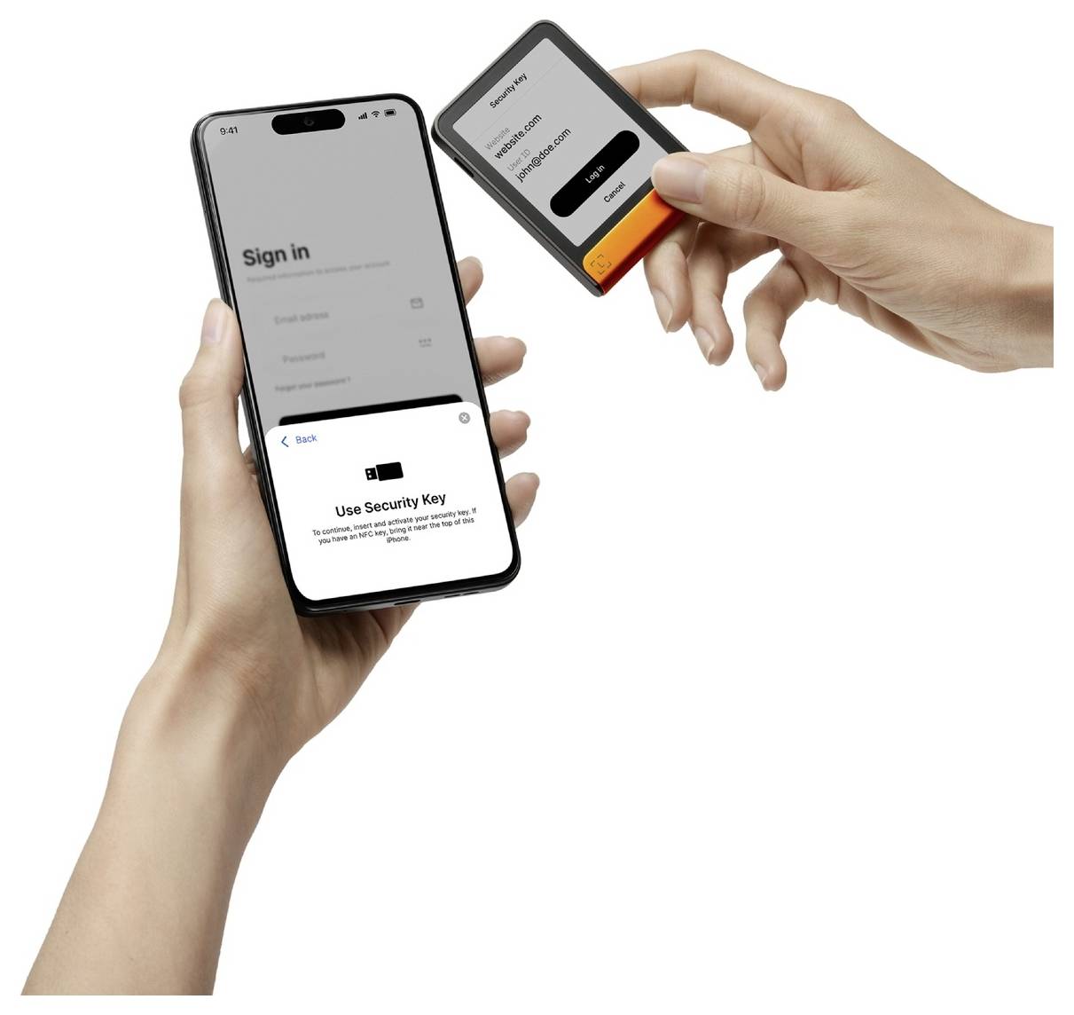 Ledger Flex Orange + Recovery Key Hardwarová peněženka oranžová Bluetooth 1 ks FLEX-ORABTC-RKEY-ESDEPTIT-4
