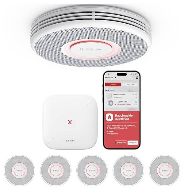 X-Sense XS0B-MR61 detektor kouře  možnost vzájemného propojení  (š x v x h) 90 x 90 x 26.5 mm
