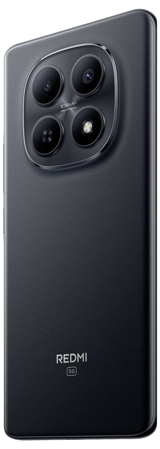 Chytrý telefon s čtyřnásobnou kamerarou na zadní straně s logem značky "Redmi" a textem "5G" pod modulem kamery.
