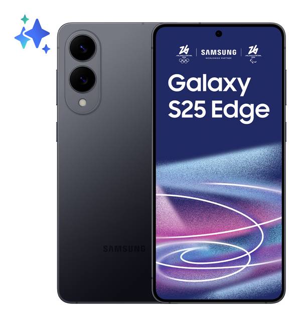 Samsung Galaxy S25 Edge smartphone 256 GB, 17 cm (6.7 palec), černá, Android™ 15, dual SIM