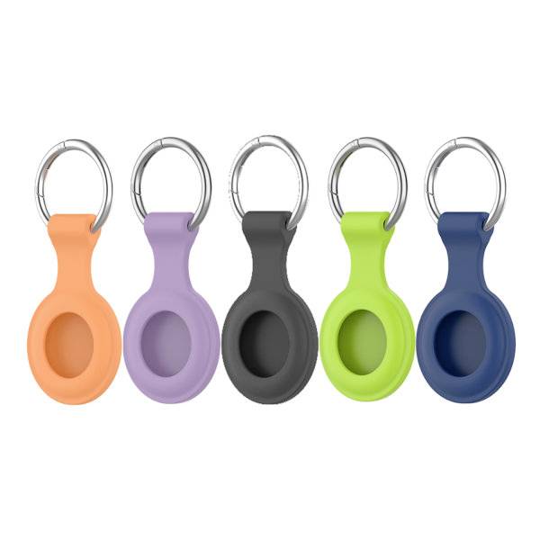 4Smarts 4smarts Silicone Case Set f. AirTags 5 S AirTag ochranný kryt fialová, černá, modrá, zelená, oranžová-0