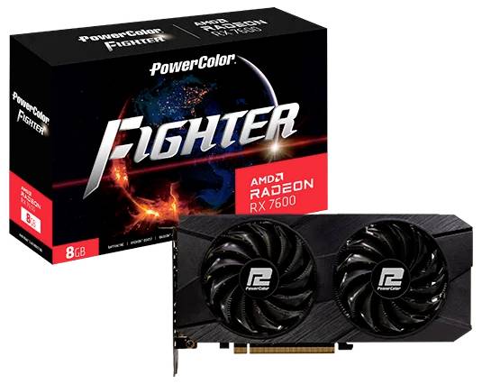 Powercolor grafická karta AMD Radeon RX 7600 Radeon RX 7600 8 GB GDDR6-RAM-2