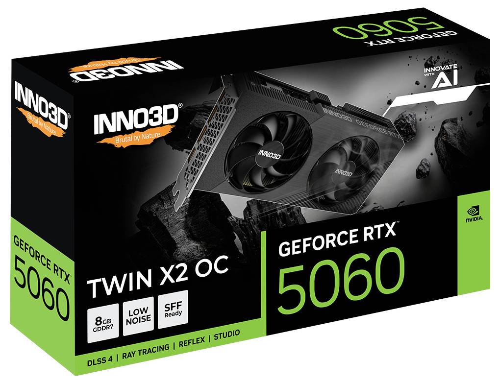 Inno 3D grafická karta Nvidia GeForce RTX 5060 GeForce RTX 5060 8 GB GDDR7 RAM PCIe-1