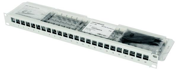 Telegärtner 100007010  19" osazený modulární nosič 483 mm (19") CAT 6A 1 U šedá