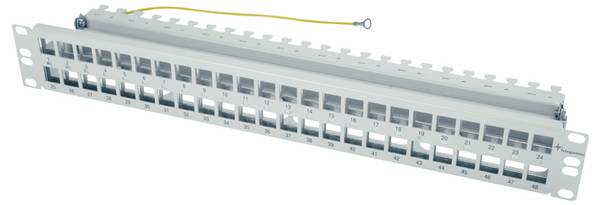 Telegärtner 100021507  19" neosazený modulární nosič 483 mm (19") CAT 6A 1.5 U černá neosazený