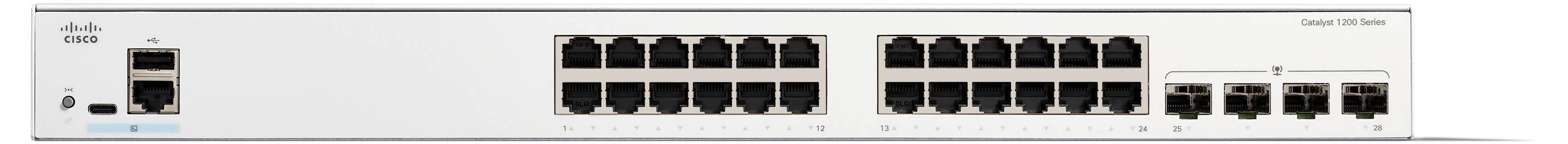Cisco C1200-24T-4G CISCO Catalyst 1200 24-port GE 4x1G SFP síťový switch 1000 MBit/s integrovaný firewall-1