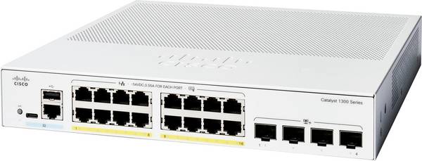 Cisco C1300-16P-4X CISCO Catalyst 1300 16-port GE PoE síťový switch