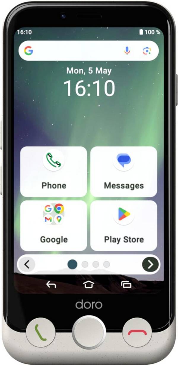 doro Aurora A10 bone 4,5" 64GB smartphone pro seniory  černá, bílá