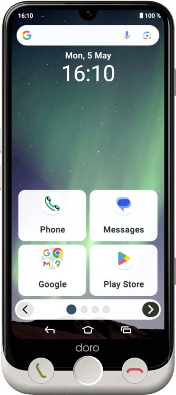 doro Aurora A30 bone 6,1" 128GB smartphone pro seniory  černá, bílá