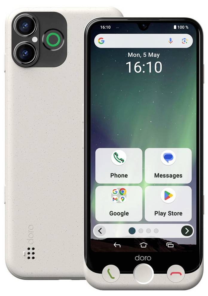 doro Aurora A30 bone 6,1" 128GB smartphone pro seniory černá, bílá-2