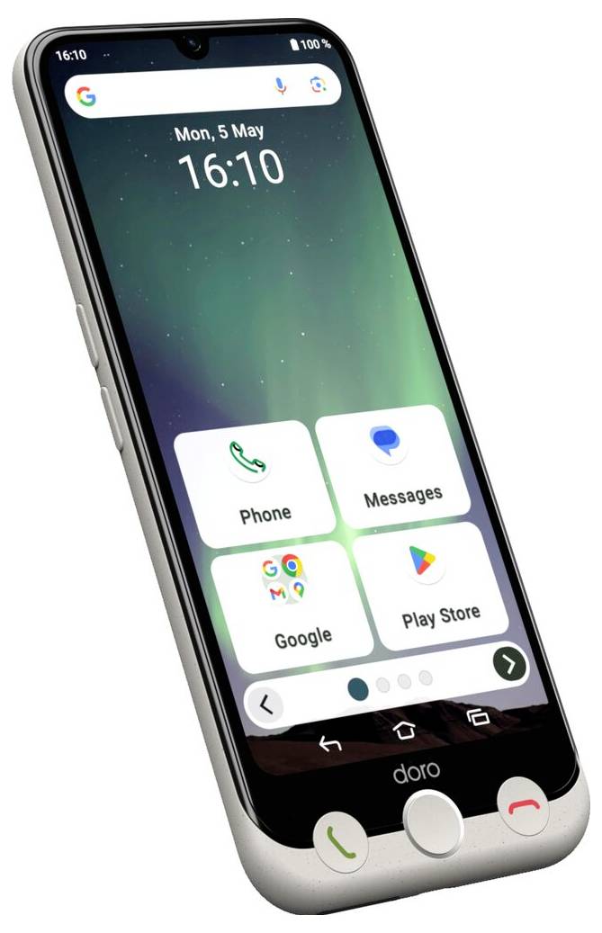 doro Aurora A30 bone 6,1" 128GB smartphone pro seniory černá, bílá-3